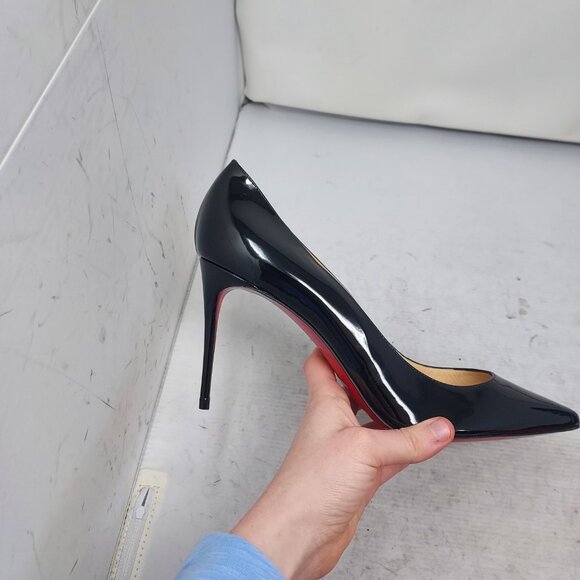 Christian Louboutin Kate Black Patent Heel Pump - Picture 3 of 10